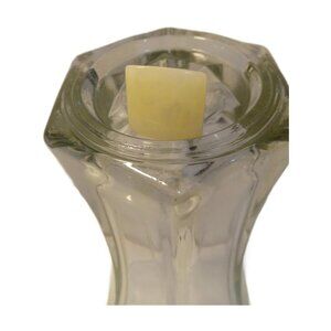 Acrylic Statement Square Ring Women's Size 7 Beige/Yellow Undertone Bold